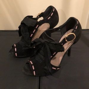 Moschino Cheapandchic suede lace - up pumps